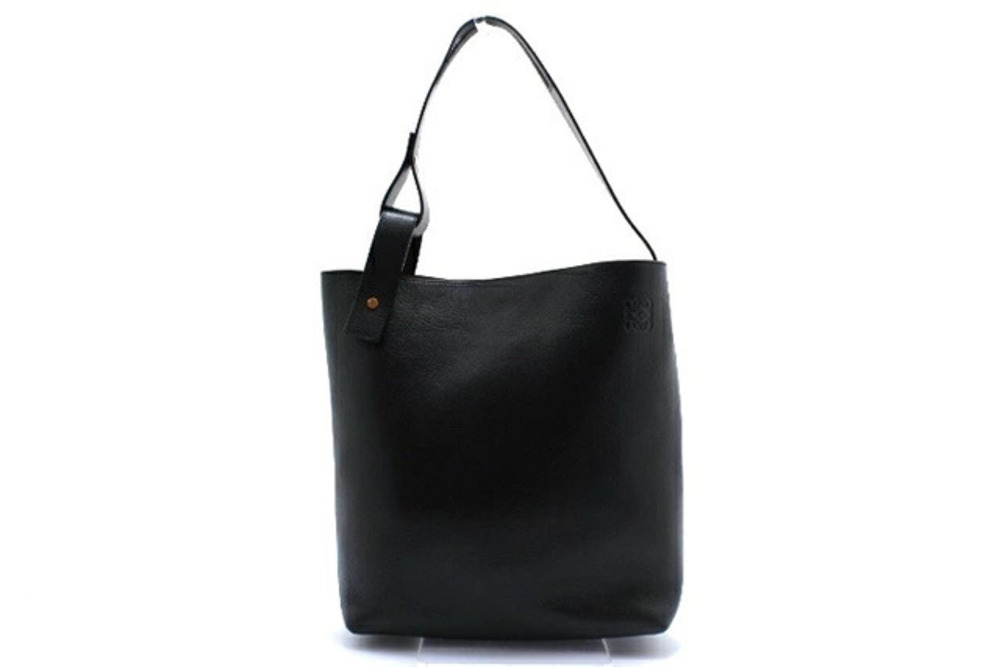 Loewe Tote Bag Asymmetric Calfskin Black